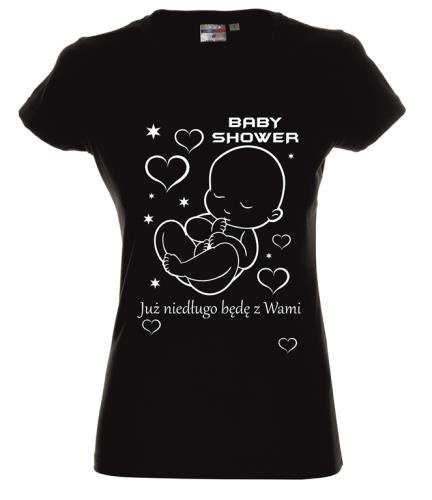 Koszulka Baby Shower czarna